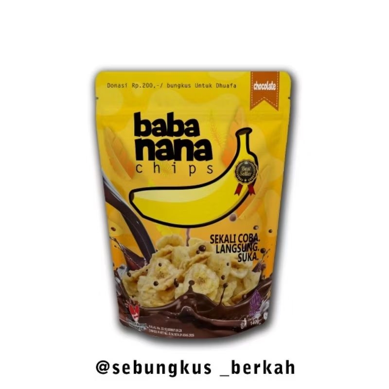 

keripik pisang babanana chips coklat