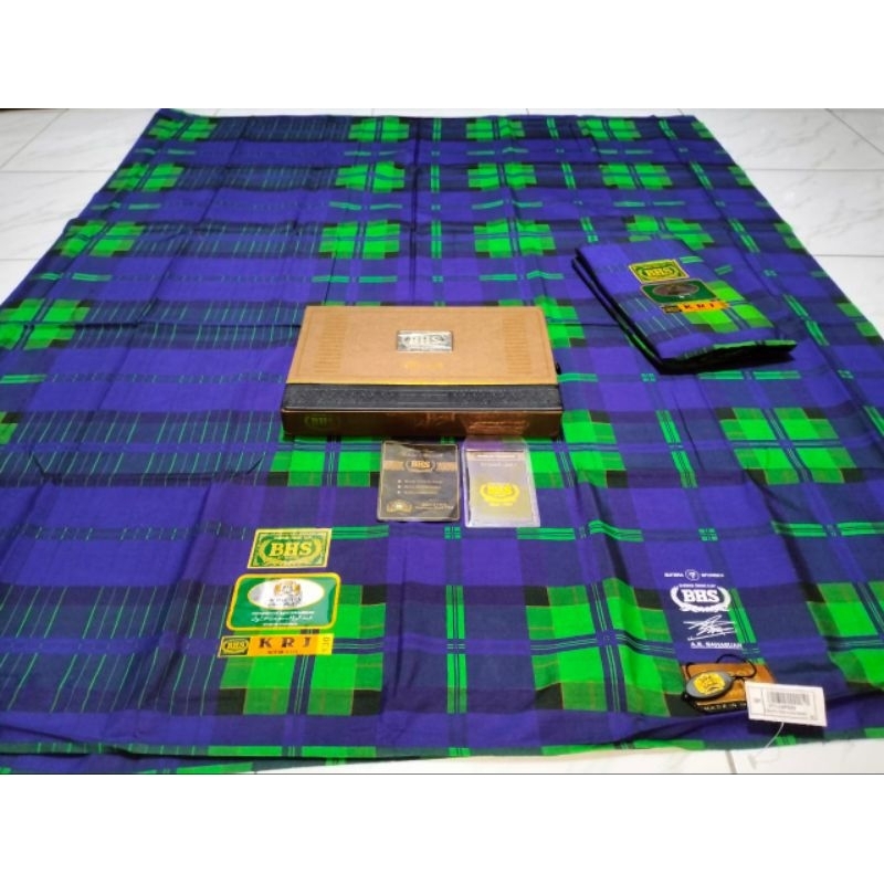 Sarung BHS Spunsilk KRJ Gold Kotak Raja Lawas Full Sutra Spunsilk ATBM LIMITED (COD)