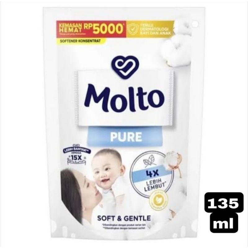 Molto Pure Pelembut & Pewangi Pakaian Bayi 135 mL