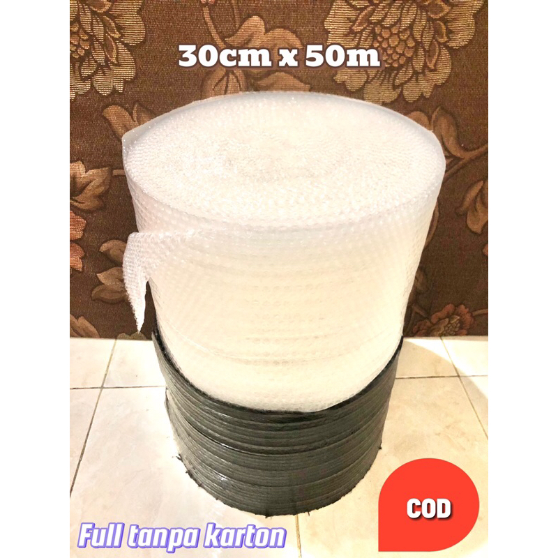 

BUBBLE WRAP ROLL 30cm x 50m HITAM/BENING,potongan 3kg