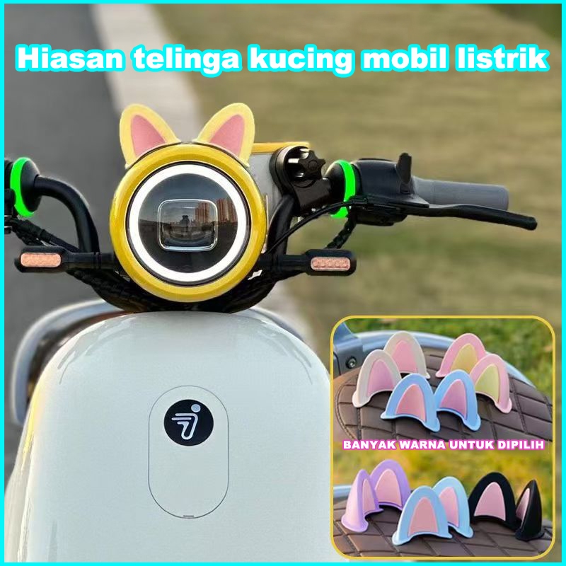 Helm dekorasi telinga kucing Hiasan telinga kucing motor Dekorasi Helm Anak Perempuan Lucu