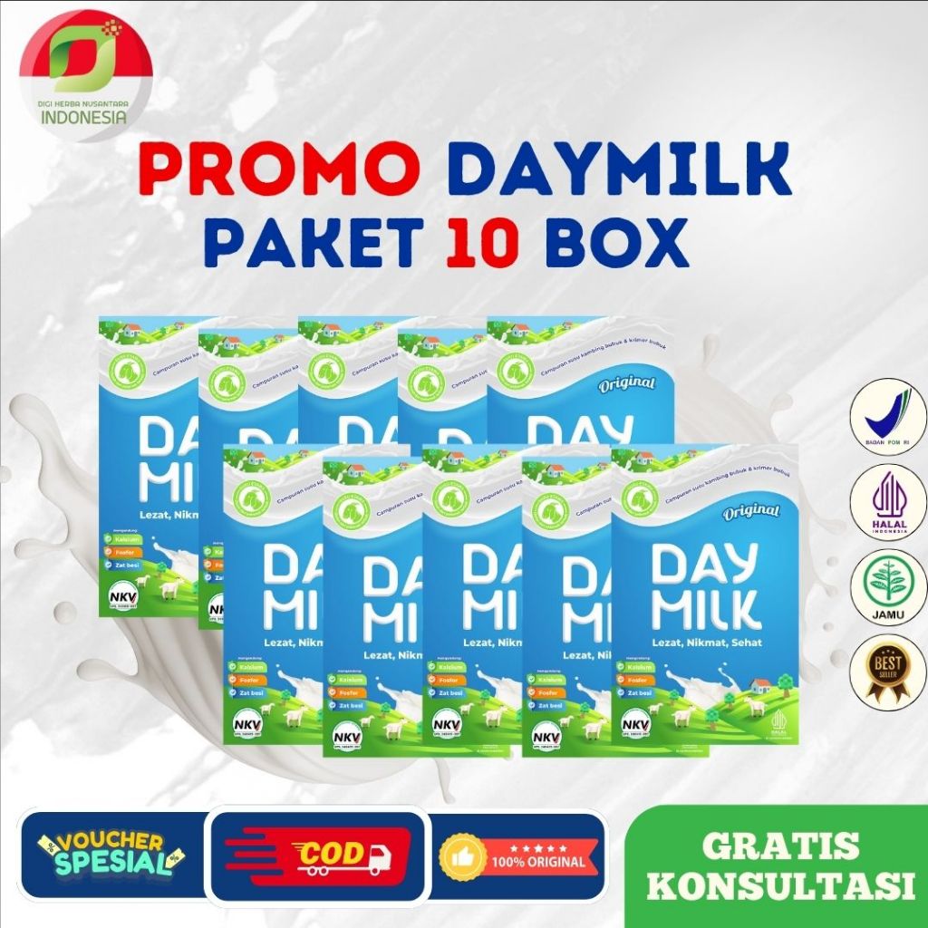 

Daymilk Original 10 Box | Susu Kambing Etawa Untuk Kesehatan Tulang & Sendi