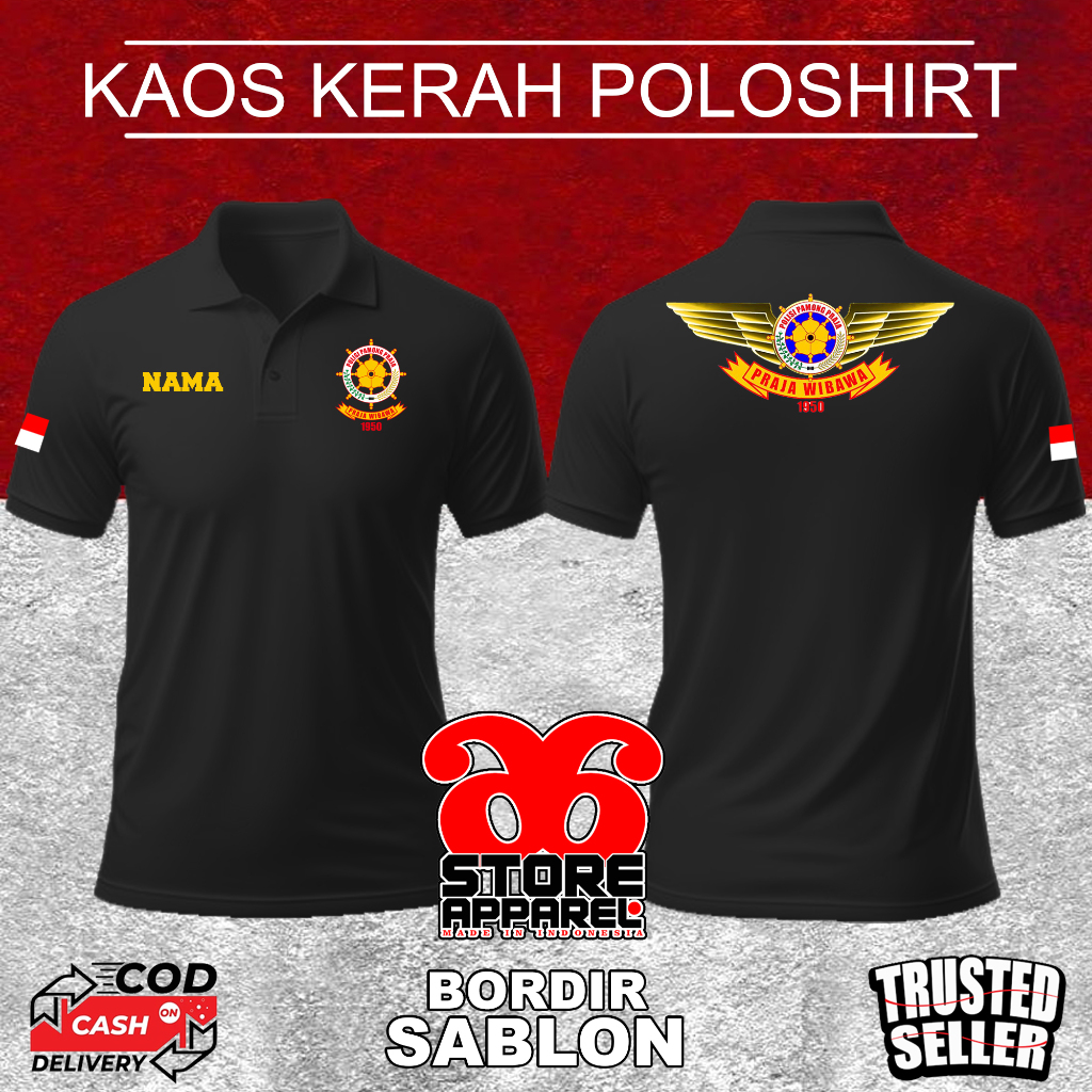 POLO SHIRT SATPOL-PP/KAOS KERAH POL-PP/WANGKI SATPOL-PP/KAOS POLO COSTOMUM TERBARU