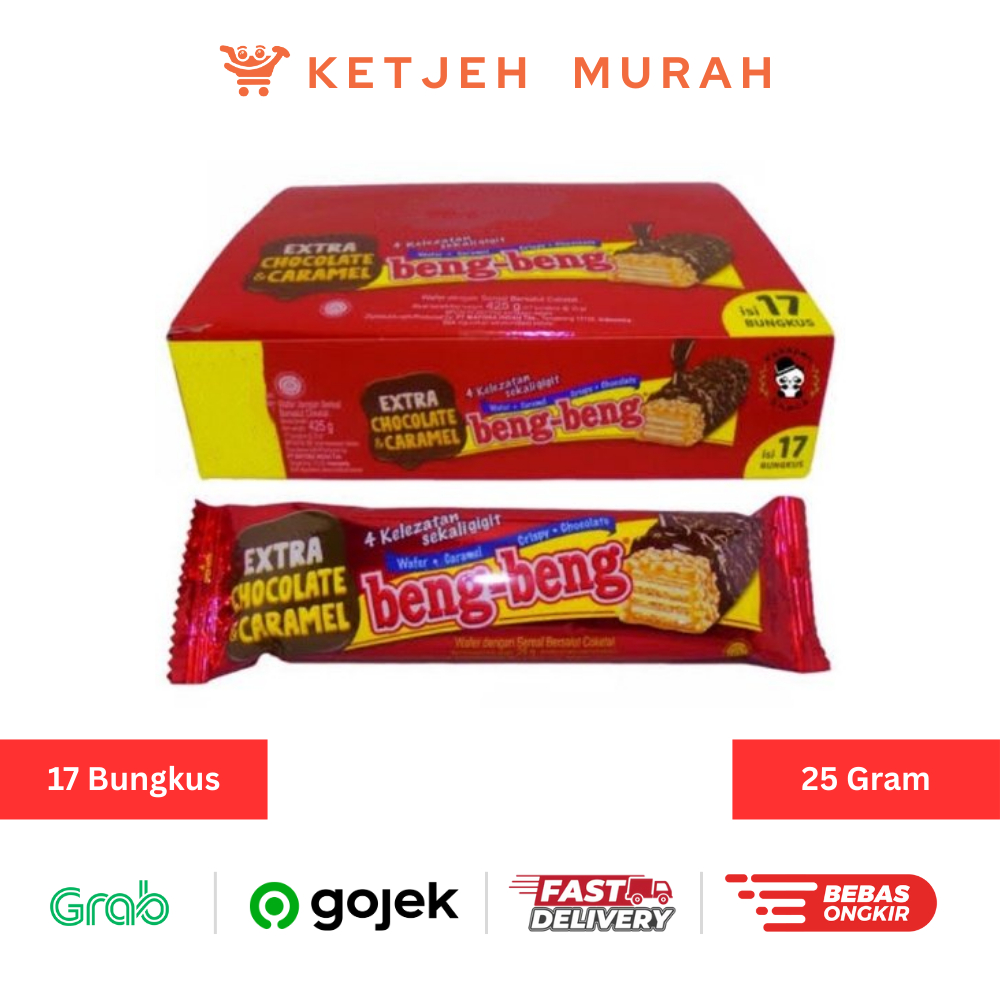 

Beng-Beng Wafer Sereal Coklat 1 Kotak isi 17 Bungkus 25 Gram