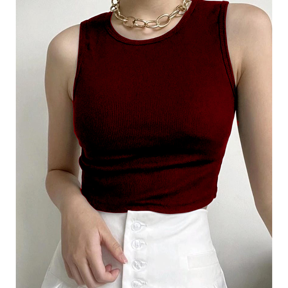 BIG SALE TERBARU MakeGrosir - TANK TOP SINGLET CROP TOP ATASAN WANITA