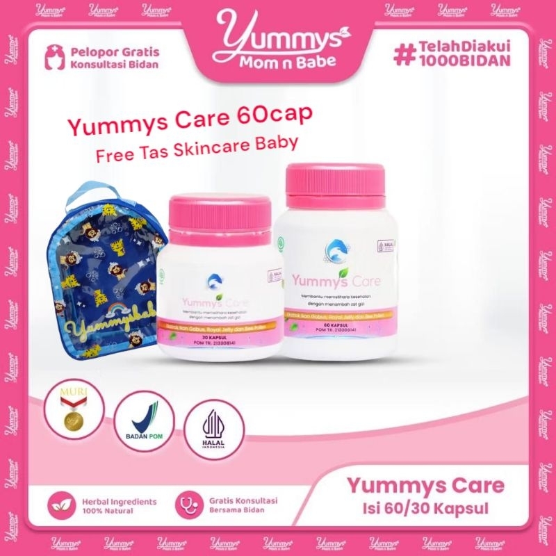 YummysCare Kapsul ekstrak Ikan Gabus dengan Royal Jelly dan Beepolen / Yummys Care Membantu menyembu