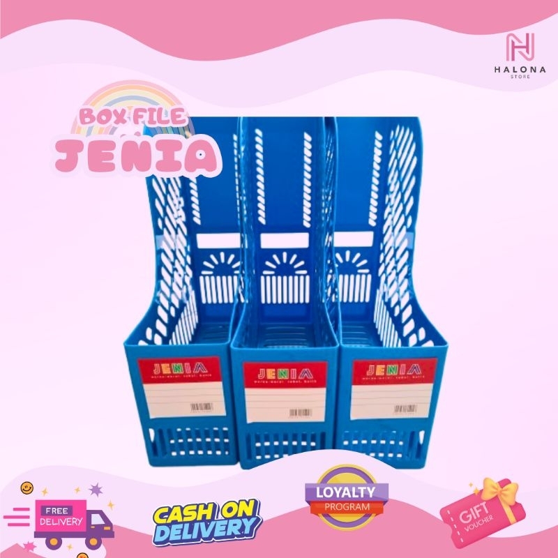 

Box File / Tempat File / Keranjang Arsip Jenia - Warna Biru, Hijau, Merah - Ringan & Praktis (170gr)