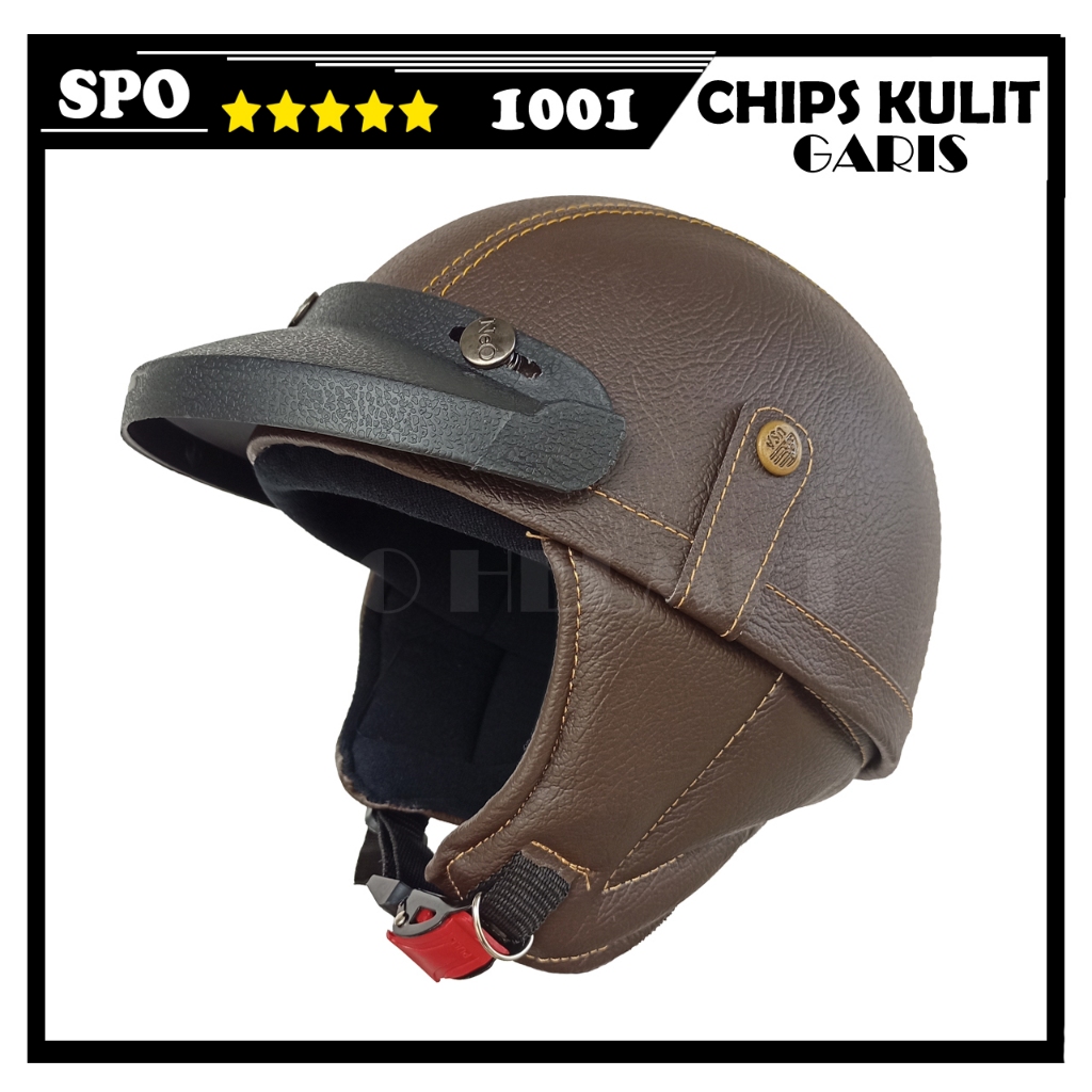 CH4 Helm kulit Dewasa Helm Klasik Helm Motor gratis PETH