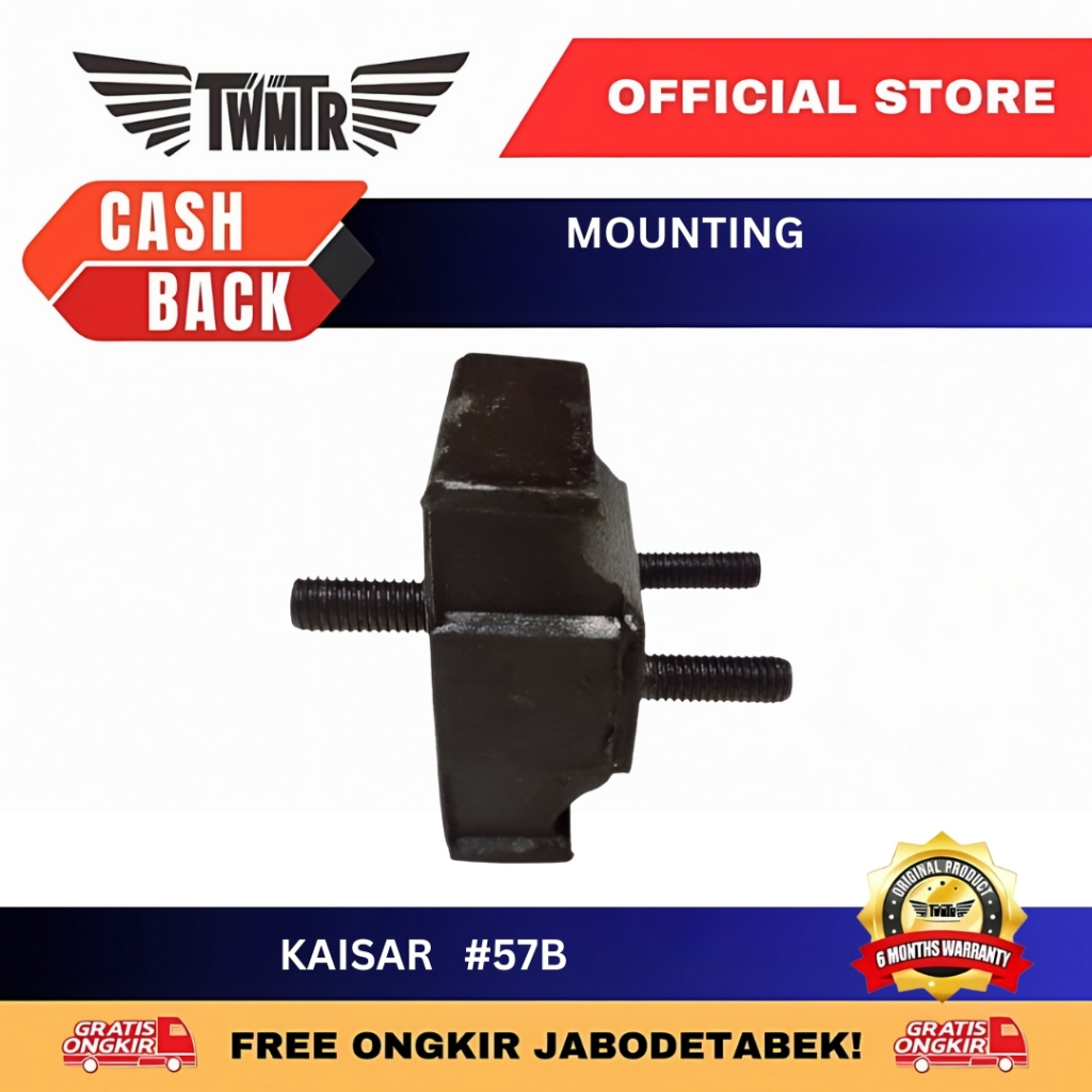 TWMTR 57B - KARET DUDUKAN BANTALAN MESIN KAISAR/ENGINE MOUNTING KAISAR MOTOR RODA TIGA