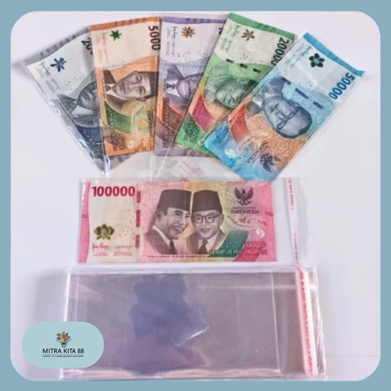

Isi 10 Pcs Plastik Buket Uang Plastik OPP 7x15 cm