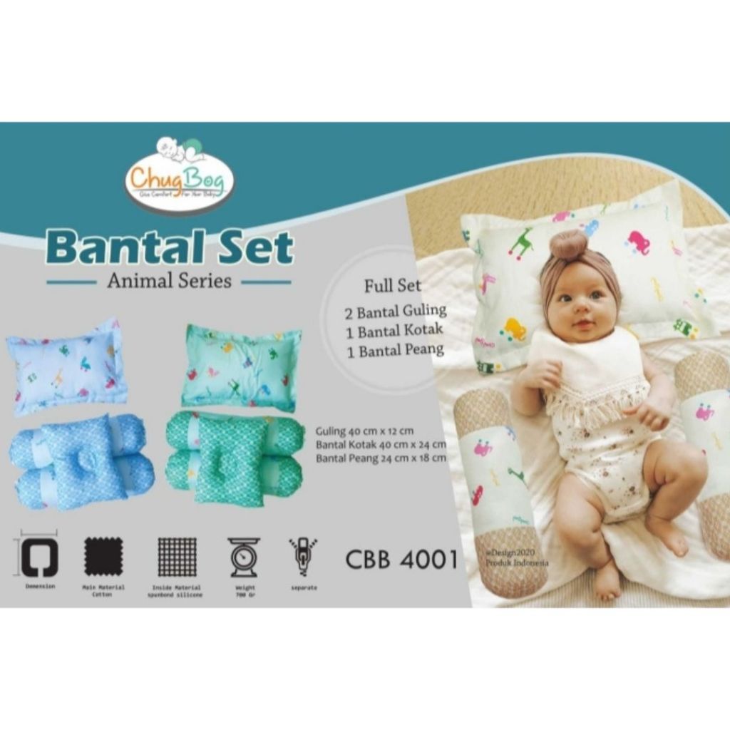 ChugBog Bantal Guling Bayi Set / Bantal Guling Set Anak / Bantal Guling Set Bayi / Moskito Bantal Gu
