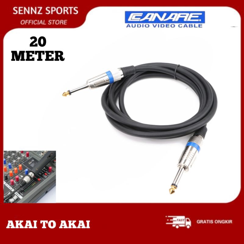 Kabel Jack Akai to Akai mono 20 Meter/Kabel Mixer ke Amplifier/Kabel Akai to Akai