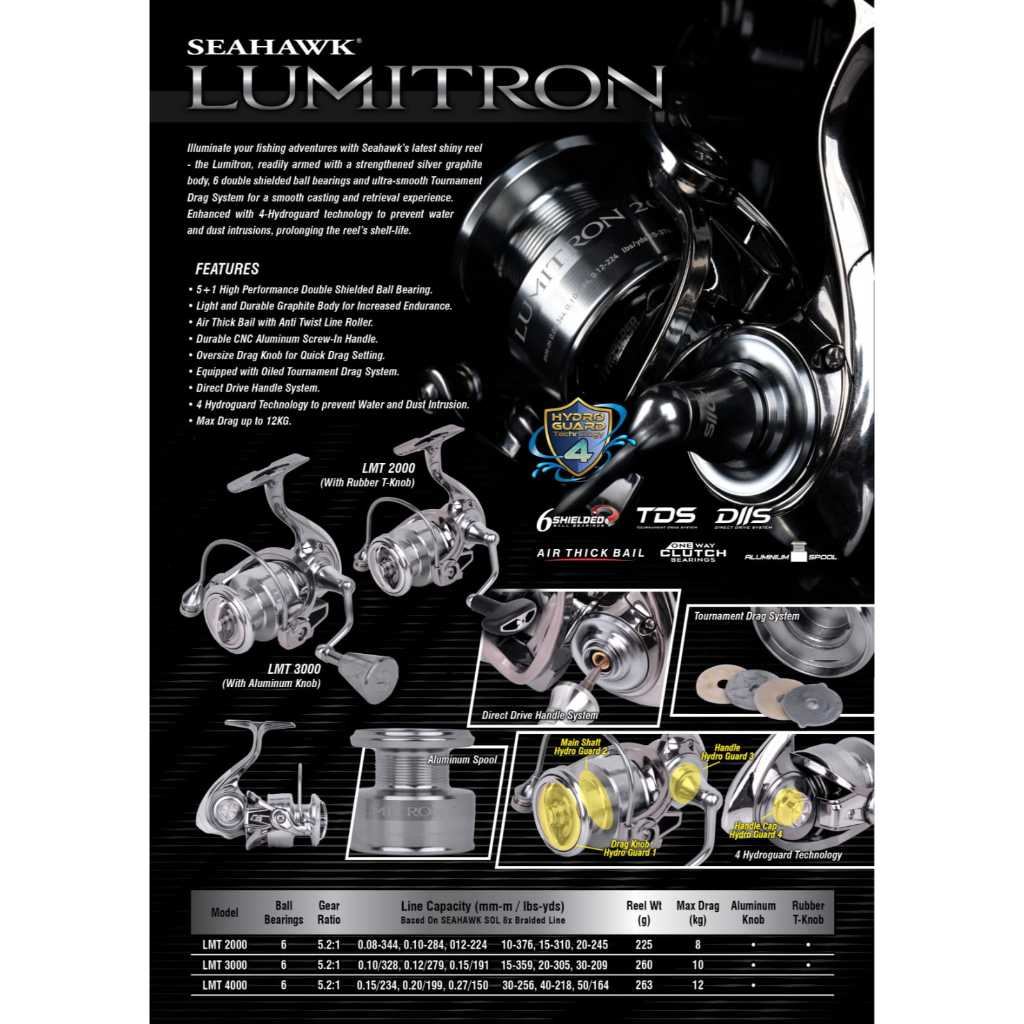 Reel SPINNING SEAHAWK LUMITRON / reel seahawk lumitron
