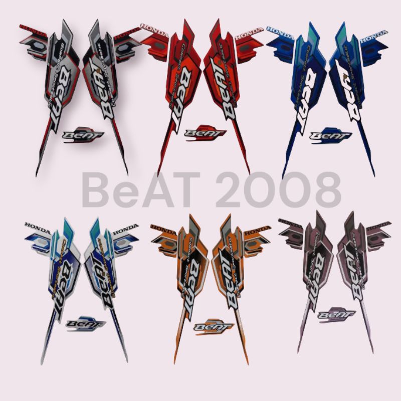 stiker striping skotlet lis body motor honda beat karbu tahun 2008