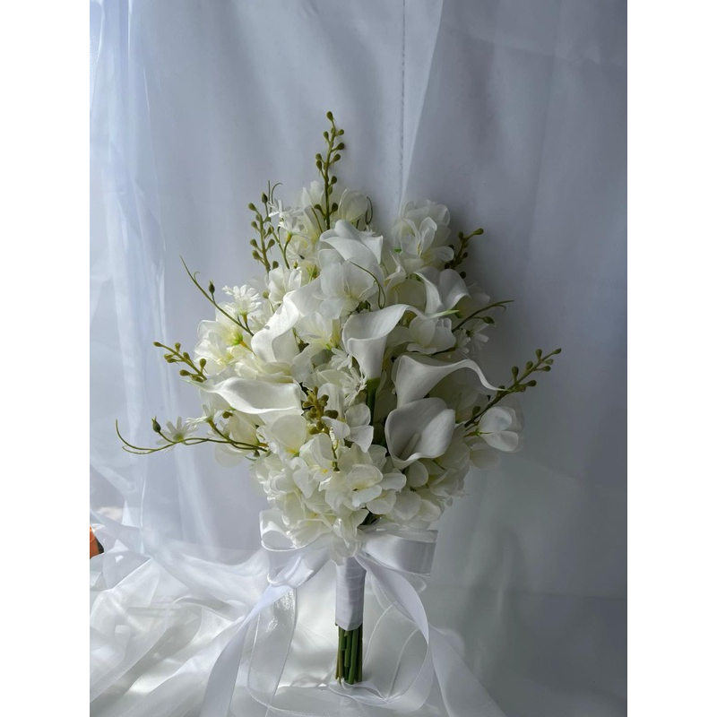 PREMIUM BUKET LILY HAND BOUQUET LILY WEDDING BUKET BUNGA LILY ARTIFICIAL BUKET WEDDING BUKET LAMARAN