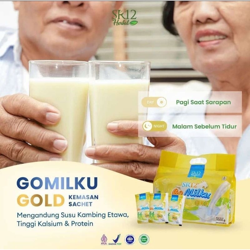 

GOMILKU GOLD SR12 SACHET | SUSU KAMBING ETAWA PREMIUM HALAL | REKOMENDASI DARI USIA 30TH HINGGA LANSIA
