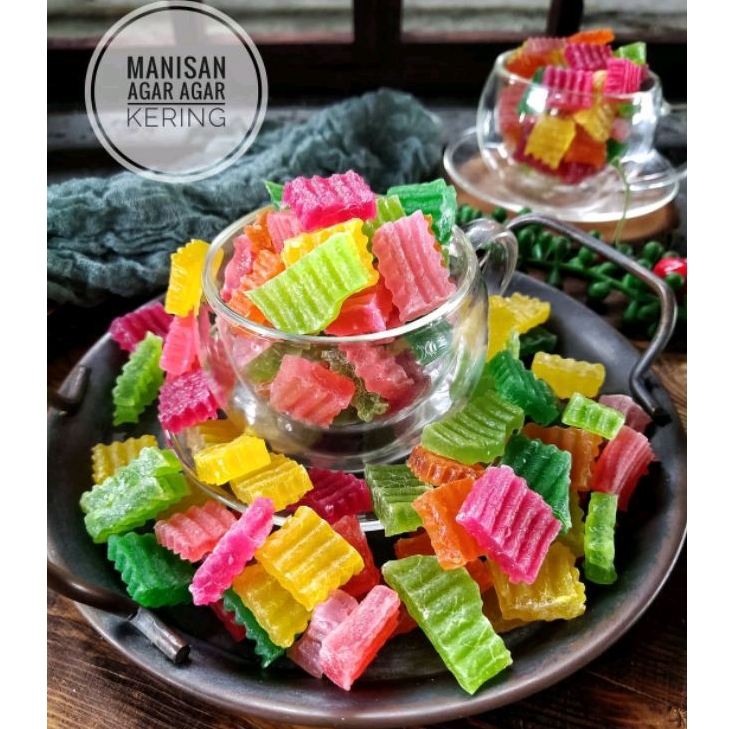 

Manisan Agar agar Kering Aneka Rasa kemasan 500 gram