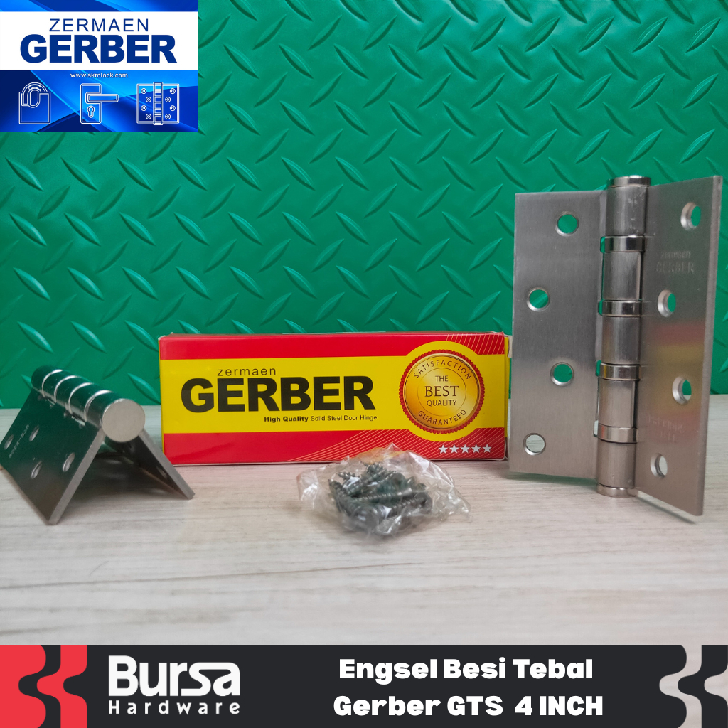 Engsel Pintu Jendela Rumah Tebal Precious Steel Gerber GTS 4 Inch