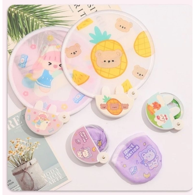 Kipas lipat bulat, kipas lipat portable