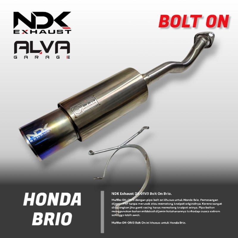 KNALPOT MOBIL NDK EXHAUST KNALPOT BRIO NDK EXHAUST DK-01V3 BOLTON BRIO KNALPOT MOBIL BRIO NDK EXHAUS