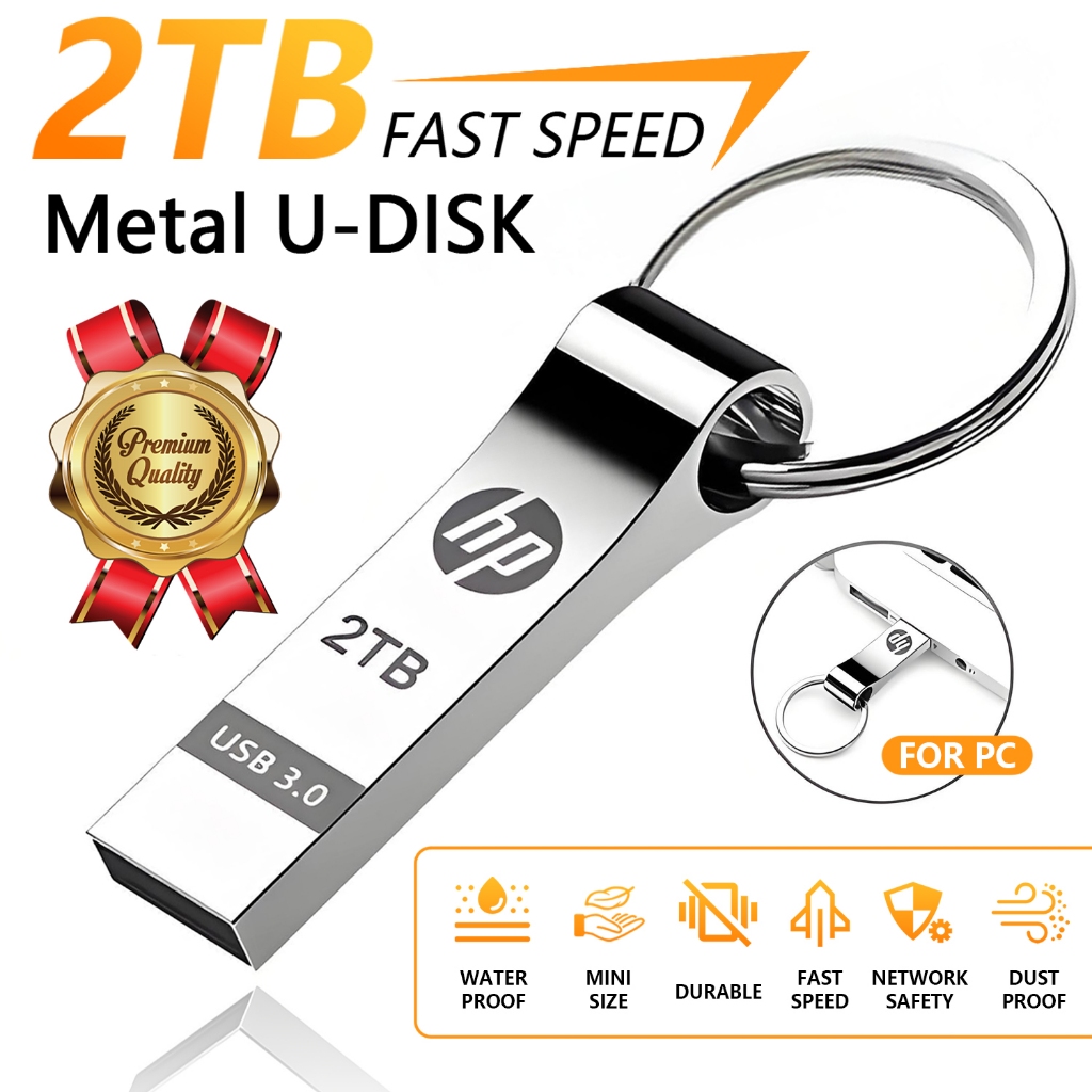 HP Flashdisk  2TB/1TB Flash Drive Metal Waterproof High Speed U Disk Flash Drive  High Speed Usb Fla