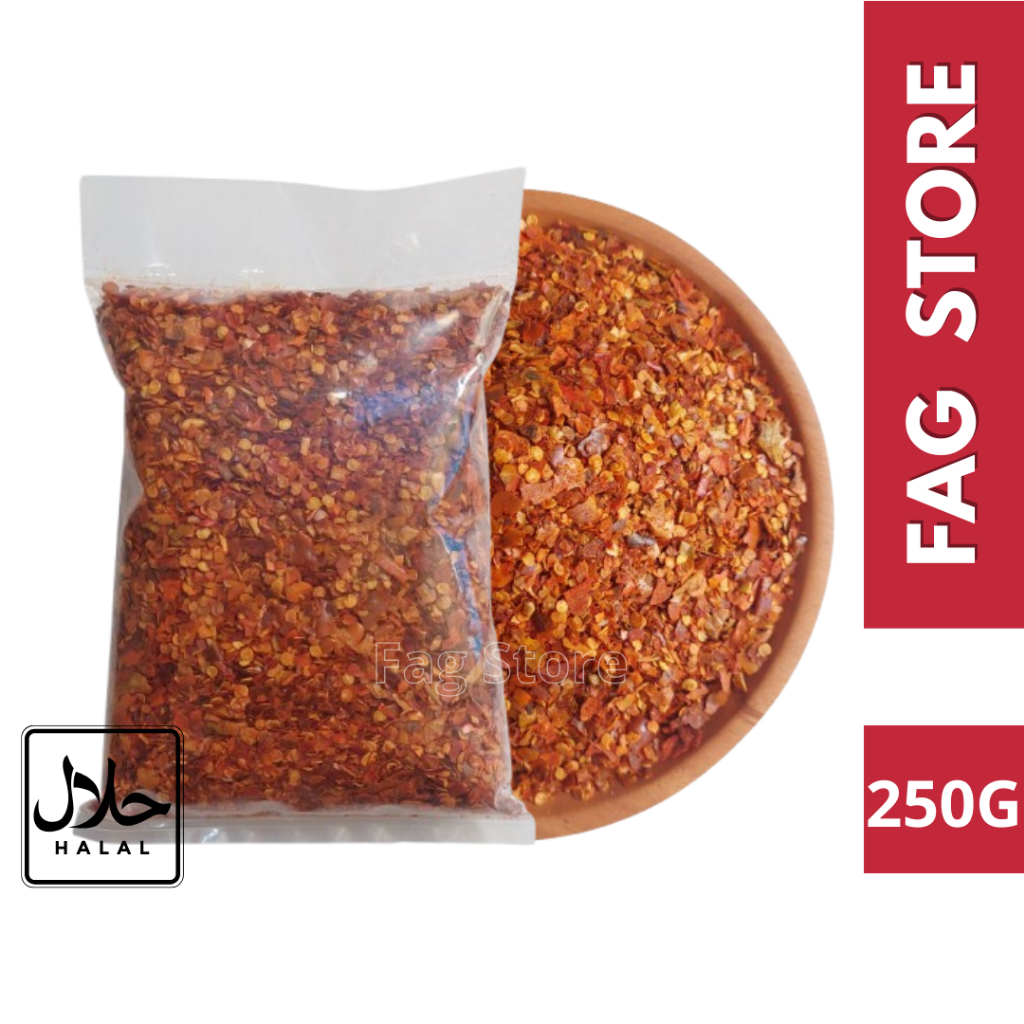 

Cabai Tabur Kasar 250gram Cabai Bubuk Kasar Chili Flake Bumbu Baso Aci Cabe Seblak Bumbu Chili Oil