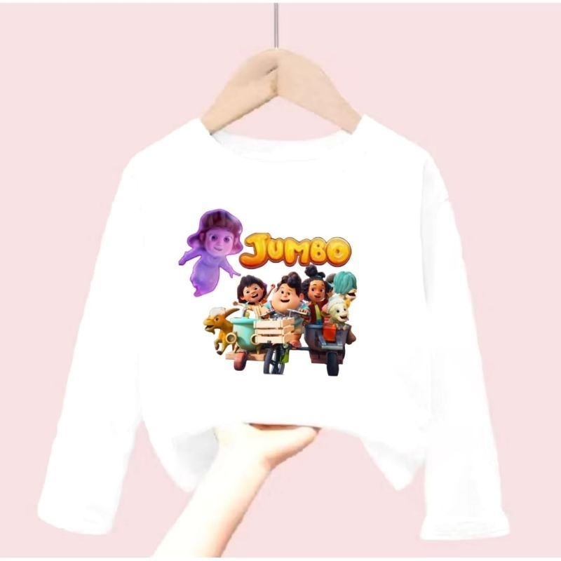 Baju kaos lengan panjang anak-anak/remaja dan dewasa motip JUMBO