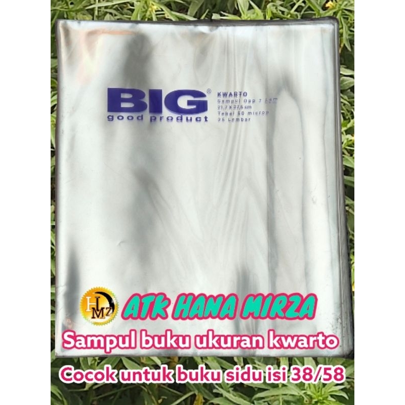 

Sampul plastik merk Big untuk buku ukuran kwarto 1 pak(±25 lembar)