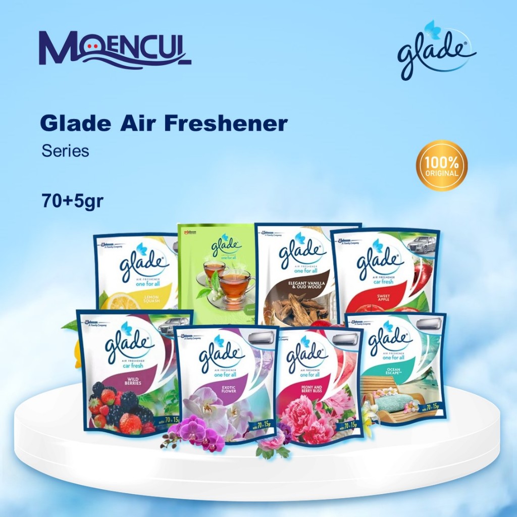 Glade Pengharum Ruangan Dan Mobil 75gr / Pewangi Ruangan Dan Mobil  / Pewangi Untuk AC / Moencul