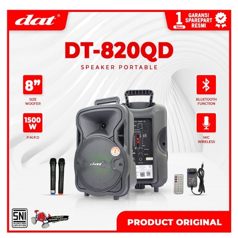 Speaker DAT 8 inch  DT 820QD Bluetooth Original