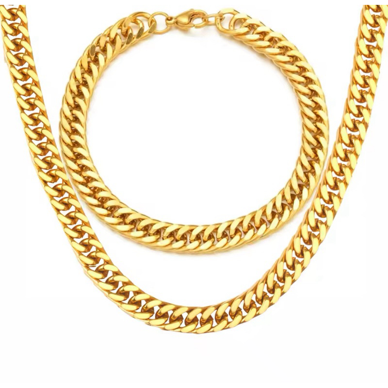 Best Sellert Satu Set Kalung Rantai Titanium Kalung Pria Korea Kalung Rantai Hip Hop Kalung Titanium