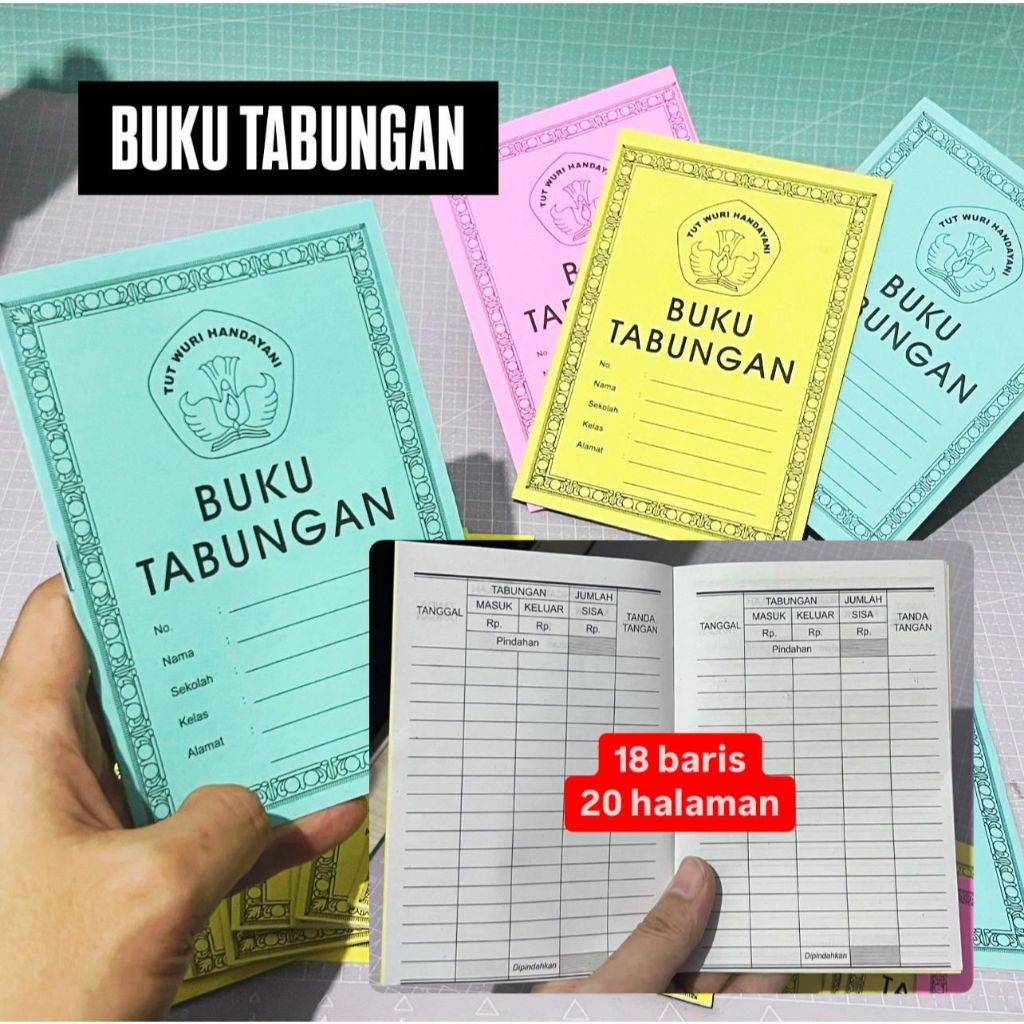 

BUKU TABUNGAN SEKOLAH (Pelajar - SD / SMP / SMA) 20 Halaman & 18 Baris | Ukuran 15x10.5 cm