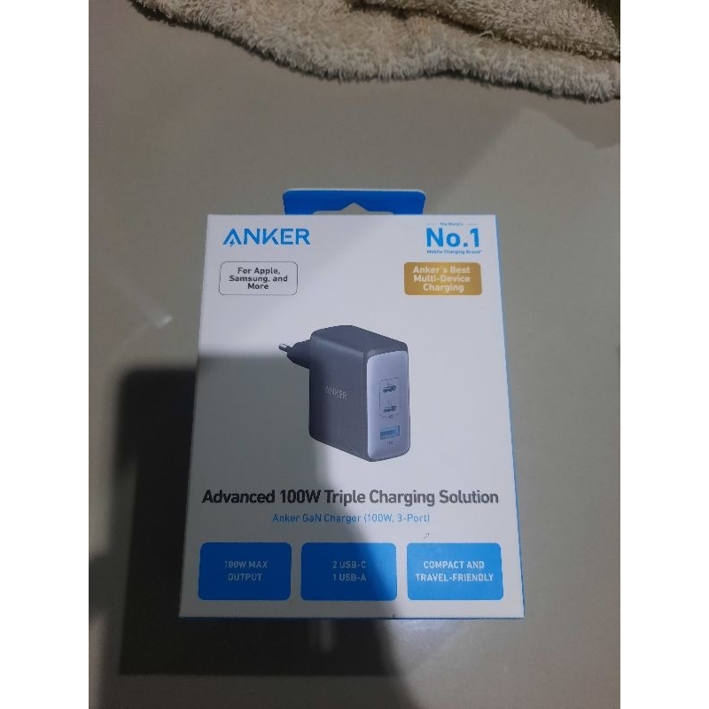 anker gan charging 100w + cable fast charging