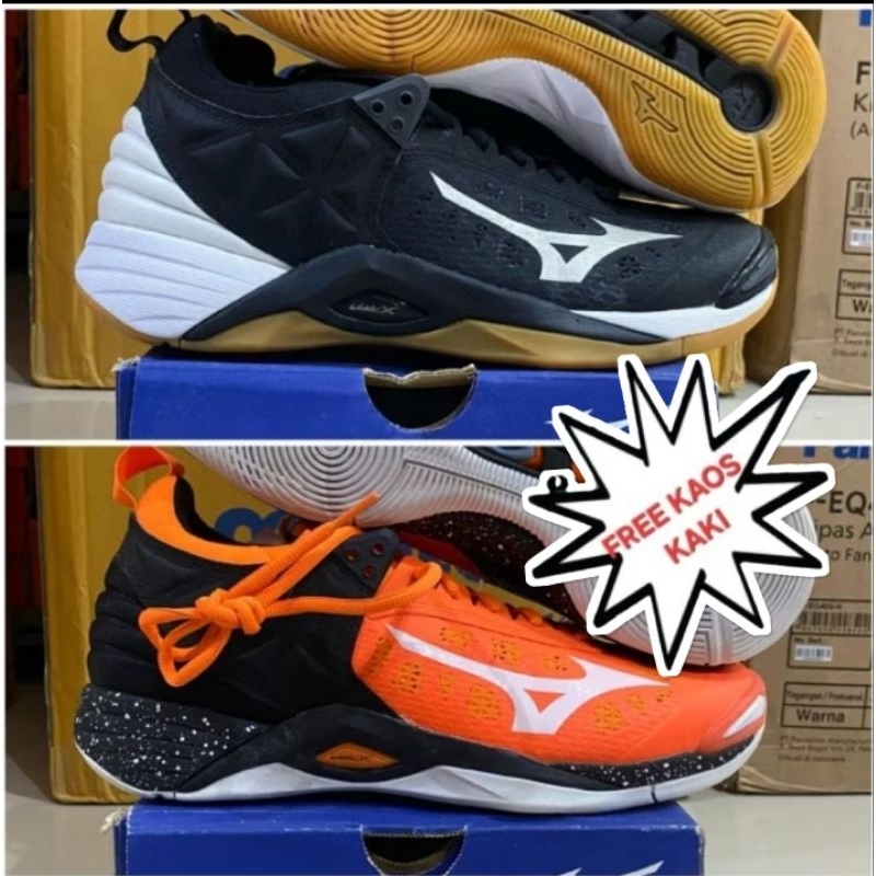 Sale Sepatu Voli Volly Volley Voly Mizuno Wave Momentum Original Bonus Kaos Kaki
