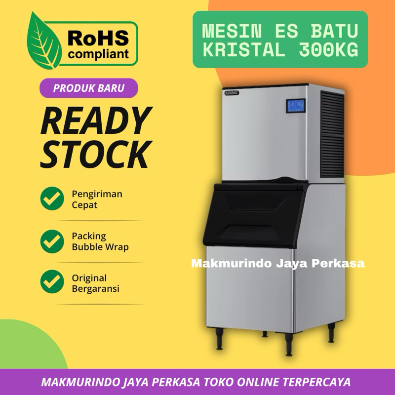 Iceler Mesin Es Batu Commercial Ice Maker 300KG/24JAM Ice Cube Machine