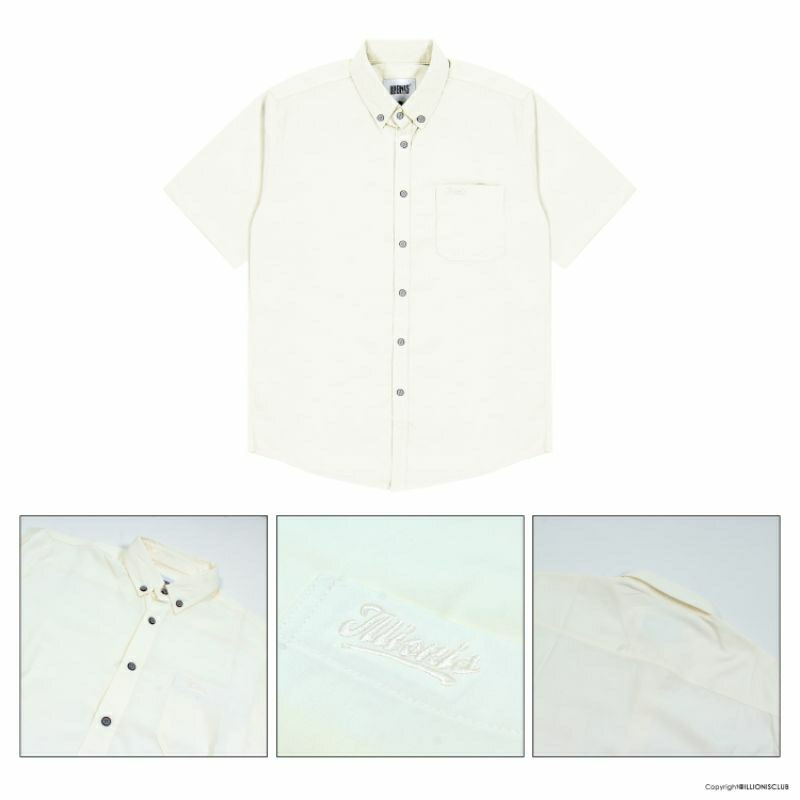 Kemeja Pria Polos Warna Putih Tulang Kemeja Distro Original Brand ILLIONIS