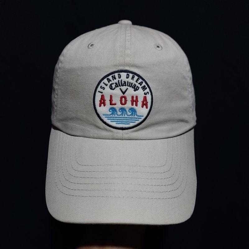 topi cap CALLAWAY ALOHA cream original