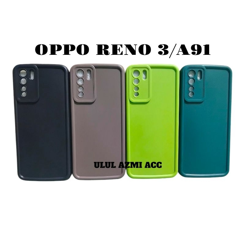 Case Matte Rose Hp Oppo Reno 3 A91 Softcase Pelindung Kamera