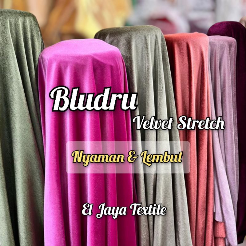 Kain Bludru Meteran / Kain Bludru / Kain Beludru / Kain Bludru Velvet Stretch Melar / Kain Bludru Me