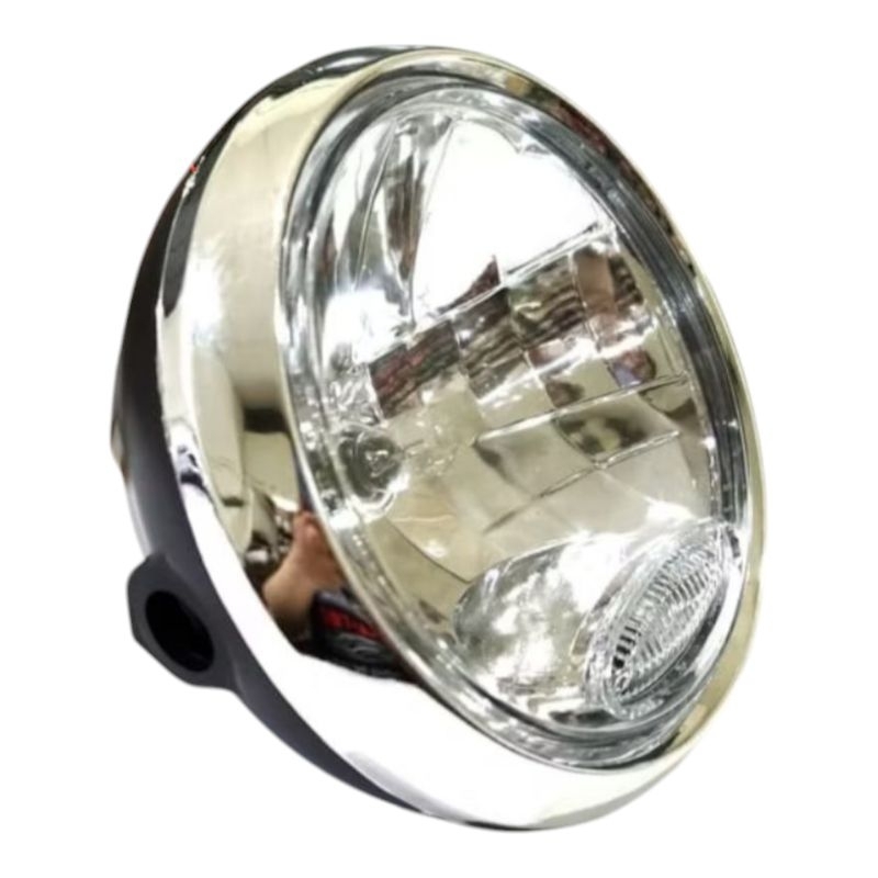 Reflektor Lampu Batok Depan VIXION OLD LAMA BISA RXK RXKING RX KING Bulat Headlamp Mika/kaca Bonus F