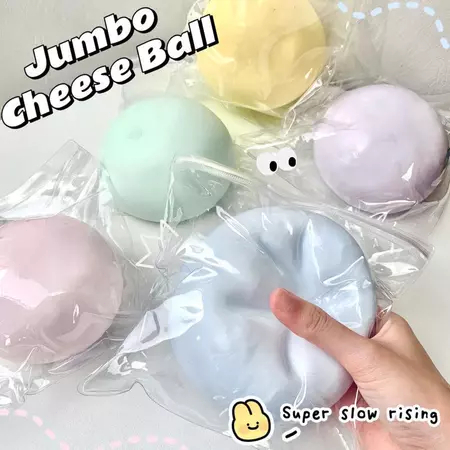 Bola Mochi Keju Besar 10cm Mainan Kenyal Pereda Stress Anak Squishy Lembut