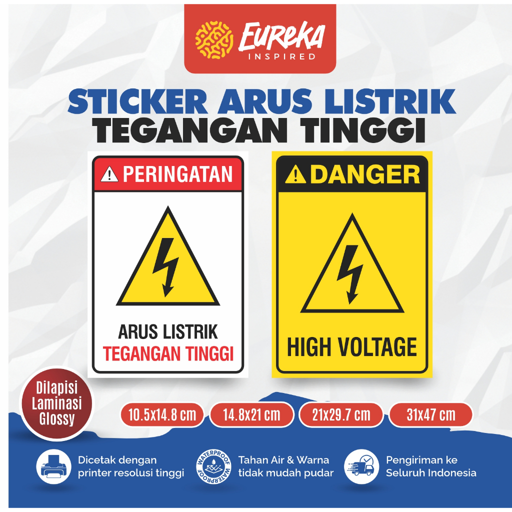 

Stiker Vynil Anti Air Peringatan Arus Listrik Tegangan Tinggi