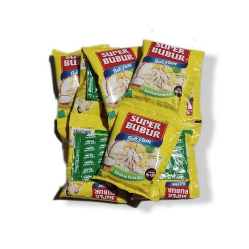 

SUPER BUBUR BURYAM BUBUR INSTANT RASA AYAM MURAH NETTO 10 PCS X 22 GR