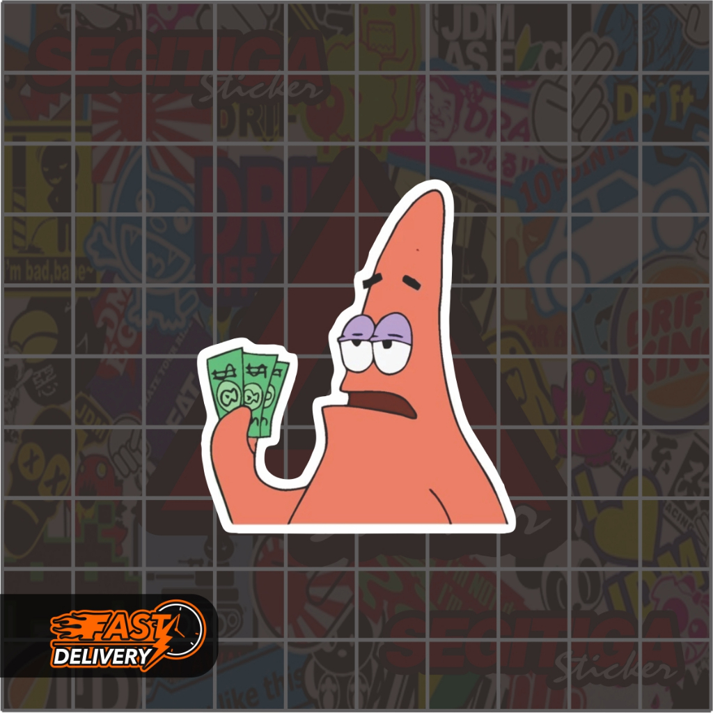 

Sticker Money Patrick Ukuran 4.5 x 5 Cm