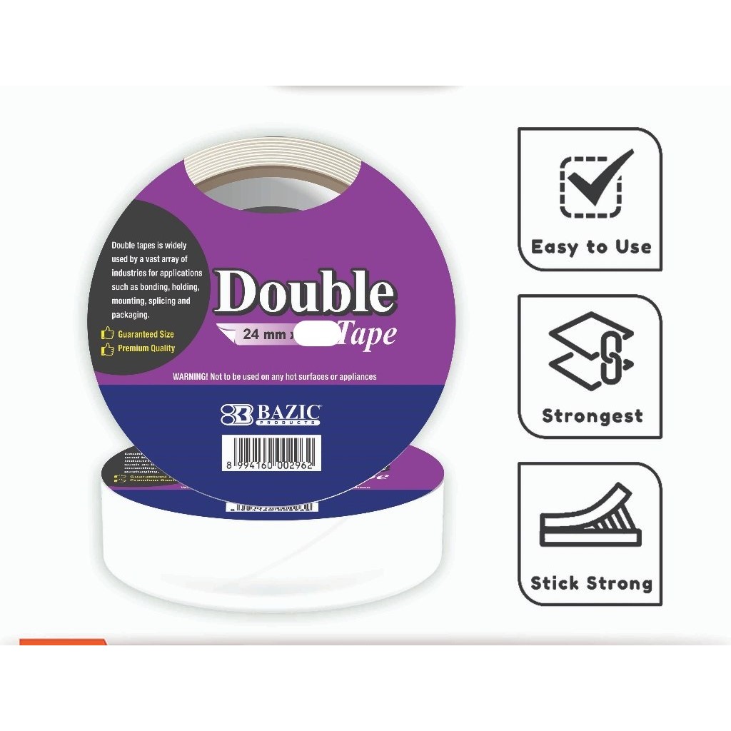 

DOUBLE TAPE SOLASI 2 SISI 12 MM & 24 MM X 10 YARD