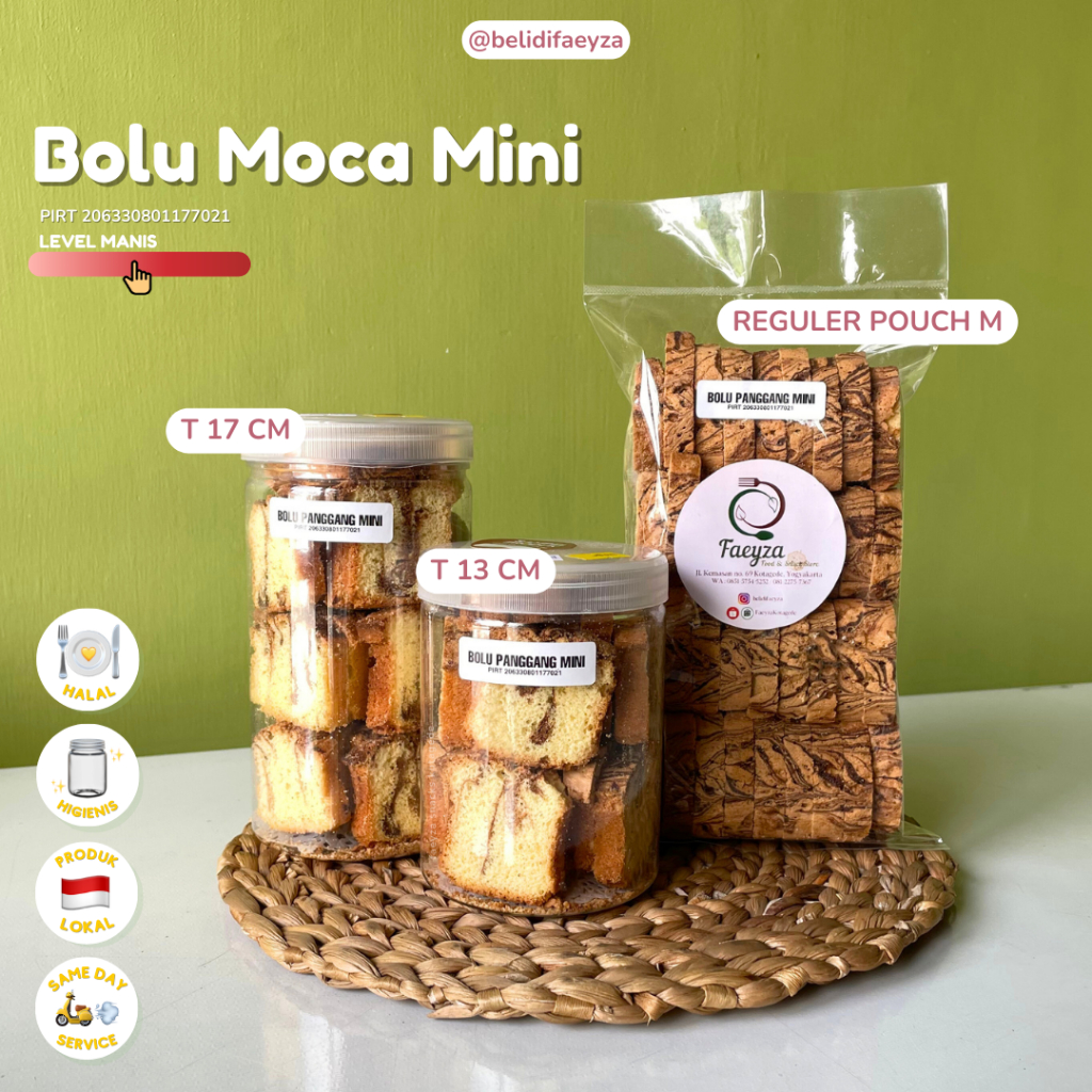 

[] Bolu Moca Mini Renyah - Roti Kue Kering Cemilan Manis Cookies Murah Hampers Khas Jogja Jawa Tengah