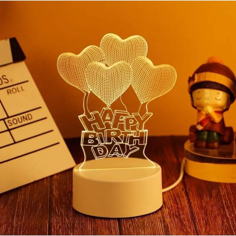[COD] LAMPU KADO HIAS AESTHETIC LED 3D ~ LAMPU HIAS KAMAR 3D