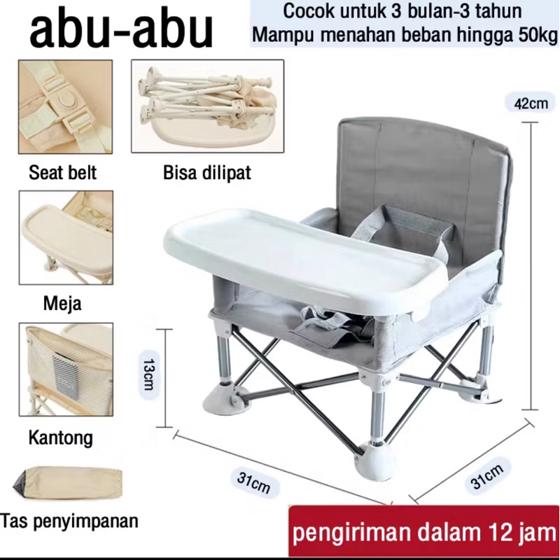 Kursi Makan Bayi Tempat Multifungsi Makan bayi Portable Lipat 4 in 1 Baby Chair Booster Meja makan