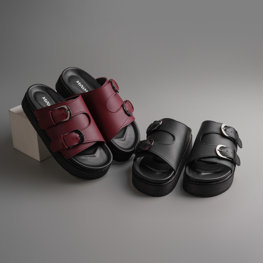 UNCLE JACK Sandal Casual Wanita Kulit Platform Anti Slip Freya