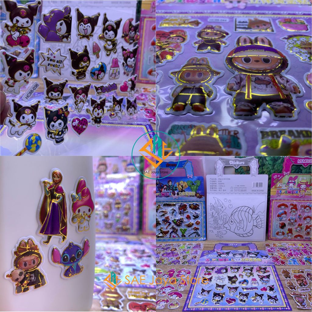 

SAE - STICKER TIMBUL 3D MODEL TAS KARAKTER KARTUN ANAK / MAINAN STIKER TIMBUL ANAK MODEL TAS